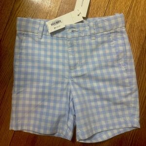 Janie and Jack Boys 3t blue gingham shorts